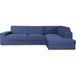 ECOMMERC3 Bankhoes voor chaise longue, hoekdeel rechts met zeer elastische rugleuning, blauw, ademende bescherming, met schuim en elastieken, rechts of links