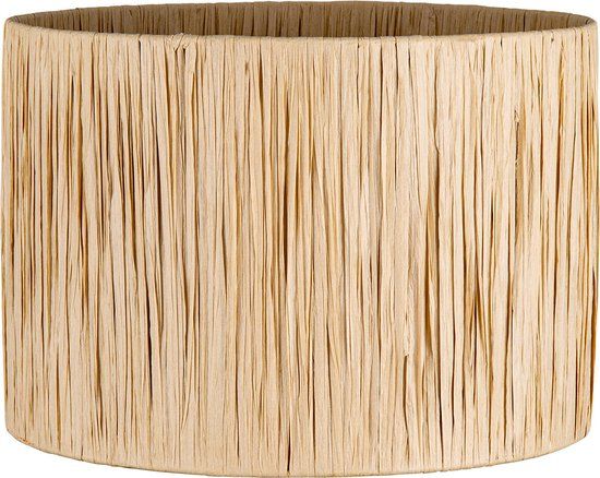Home Sweet Home Raffia lampenkap - Cilindrisch - Beige - Boheemse stijl - ø30 x 20 cm - E27 fitting