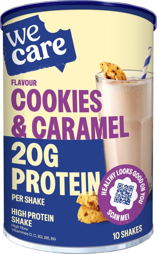 WeCare High protein Shake Cookies & Caramel 340 gr
