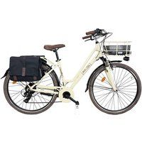 Canellini Elektrische stadsfiets Dolce Vita CITY 28" dame met tassen - Crème