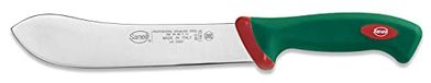 Sanelli Linie Premana Professional gitaarmes breed XL, roestvrij staal, groen/rood, lemmetlengte 20 cm