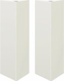 vidaXL Plantenbakken 2 stuks Driehoek Staal Wit 30x26x75 cm