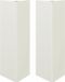 vidaXL Plantenbakken 2 stuks Driehoek Staal Wit 30x26x75 cm