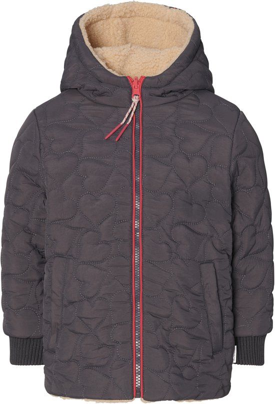 Noppies Jas Nisko - Reversible - Forged Iron - Maat 140