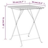 vidaXL 3-delige Bistroset Inklapbaar Poly Rattan Bruin