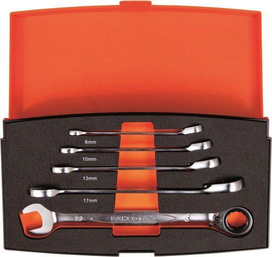 Bahco 1RM/S5 Steek-ringsleutelratelset 5-delig