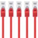 1aTTack.de CAT7 LAN Netwerkkabel 5x 10m RJ45 10Gbps S/FTP - Rood