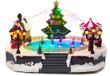 Koopman International Village de Noël Scène de Noël Patinoire avec éclairage LED - 57 cm