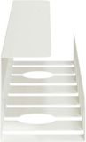 vidaXL Kabelgoot voor onder bureau 2 st Wit 43 x 10 x 10 cm Staal