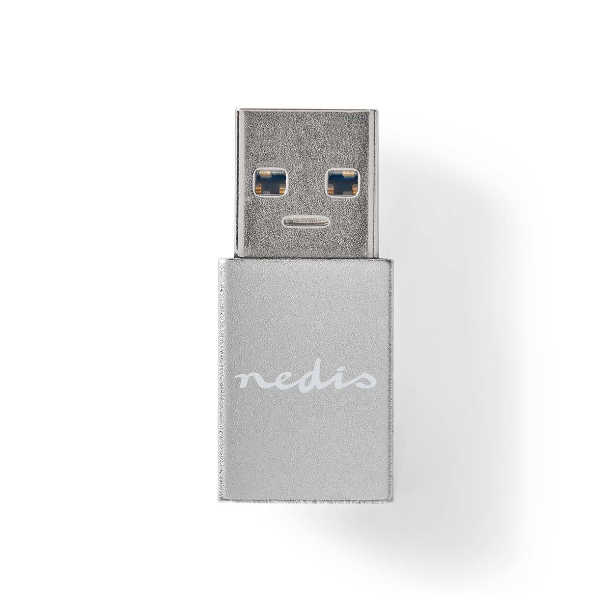 Nedis CCGB60925GY USB A naar USB C adapter, grijs