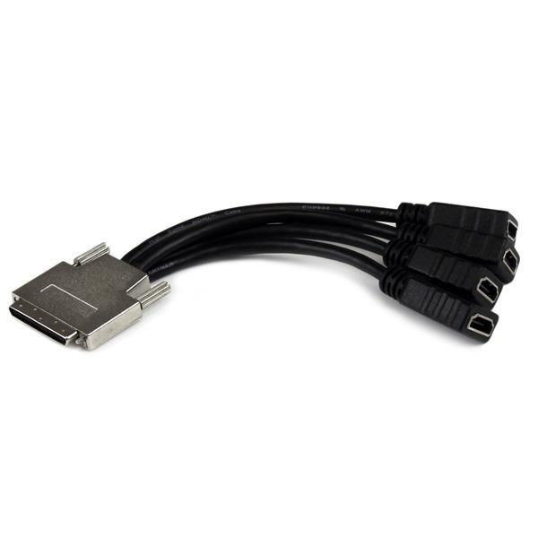 StarTech.com VHDCI naar Quad HDMI breakout kabel - 0.22m - Zwart