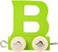 Small Foot - Houten Lettertrein Groen - B - 12 stuks