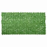 vidaXL Balkonscherm met groene bladeren 300x150 cm
