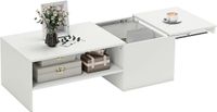 Homcom Salontafel Rechthoek Wit Spaanplaat 110L x 52B x 36H cm