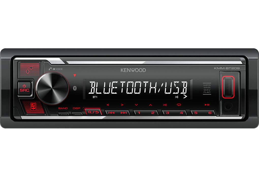 Kenwood KMM-BT209 Autoradio - Zwart - 1DIN - Bluetooth 4.2 - Handsfree bellen