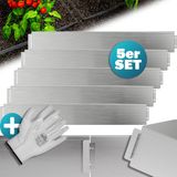 Gardebruk Borderrand - 5m x 14cm Gegalvaniseerd Staal - Zilver