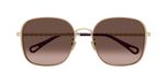 Chloé Ch0255s Lunettes De Soleil Femme Doré Géométrique Marron 57mm