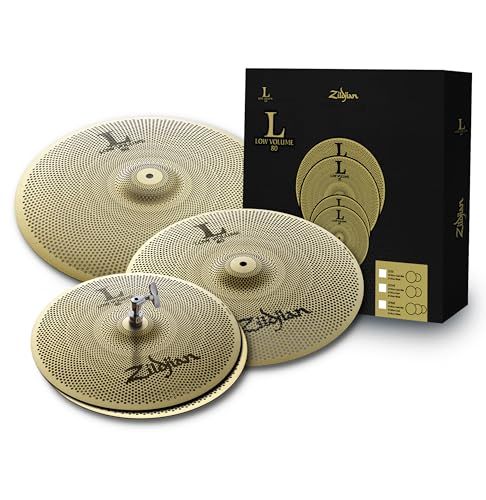 Zildjian L80-serie Low Volume 3 Cymbal Box Set - 14 Inch Hi-Hats, 16 Inch Crash, 18 Inch Crash/Ride