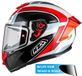 NZI Trendy 3 Stream Rapid Clear+tinted Visor Casque intégral Blanc M