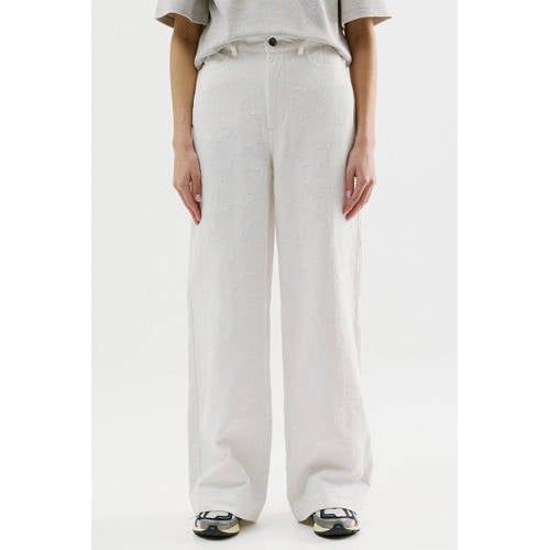 CKS wide leg high waist broek beige