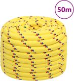 vidaXL Boottouw 20 mm 50 m polypropyleen geel