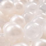 KiddyMoon Ballenbak ballen voor Kinderen Ø7 cm met 200 Stuks - Parel Transparant