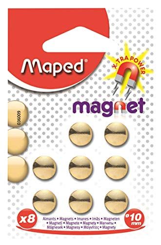 Maped Office magneten op blister diameter 10 mm, 8 stuks, verguld