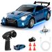 Drift RC auto - 1:43 - 4WD - Carrosserie en métal - Gyroscoop - 15 km/h - Mini RC auto - Bleu