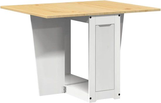 vidaXL Eettafel Corona massief grenenhout wit