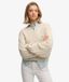 Superdry Femme Pull à Câbles Col V OverTaille Cream Taille: 44