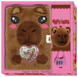 Dagboek Imagebooks & Stationery Dagboek met slot pluche - Capybara