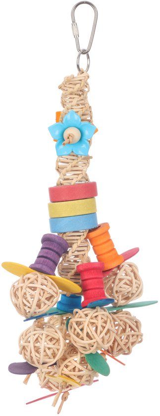 Adori Vine Twist And Balls - Vogelspeelgoed - 37x15x17 cm Multi-Color