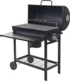 MCW Mendler Barbecuetrolley MCW-F70, Houtskoolbarbecue met Deksel, Staal, Zwart