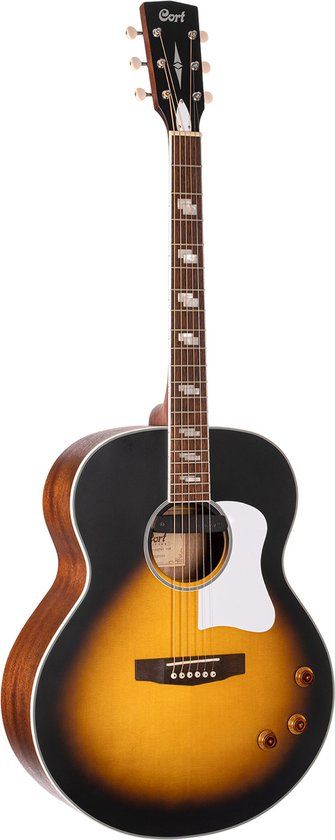 Cort CJ-RETRO Vintage Sunburst Matte - Elektro-akoestische western gitaar - sunburst