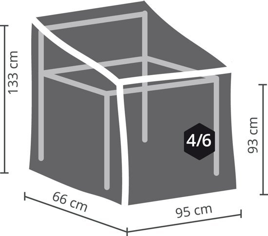 winza stapelstoelhoes premium 66x95xH133/93 cm