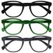 Opulize Pop 3 Stuks Retro Ronde Glad Mat Roze Purper Groen Mannen Vrouwen Leesbril Scharnieren Met Veer RRR2-456