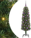 vidaXL Kunstkerstboom Groen 150 cm PVC en Staal en Kunststof