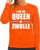Bellatio Decorations Shoppartners Bv Koningsdag sweater I am the Queen of Zwolle - dames - Kingsday Zwolle outfit / kleding / trui XXL