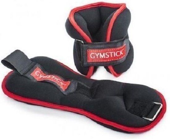 Gymstick Enkel & Pols Gewichten - 2 x 1kg - Rood/Zwart