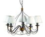 Onli Fiamma kroonluchter 5-lampen E14 bruin 60 cm x 100 cm