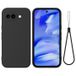 Google Coque Google Pixel 10a en silicone liquide avec dragonne - Noir