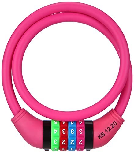 Büchel Sekura cijfercombinatieslot, 4-cijferig programmeerbaar, roze, 120cm, 60505209