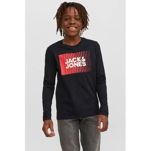 JACK & JONES JUNIOR JJECORP Organic Cotton Long Sleeve - Black