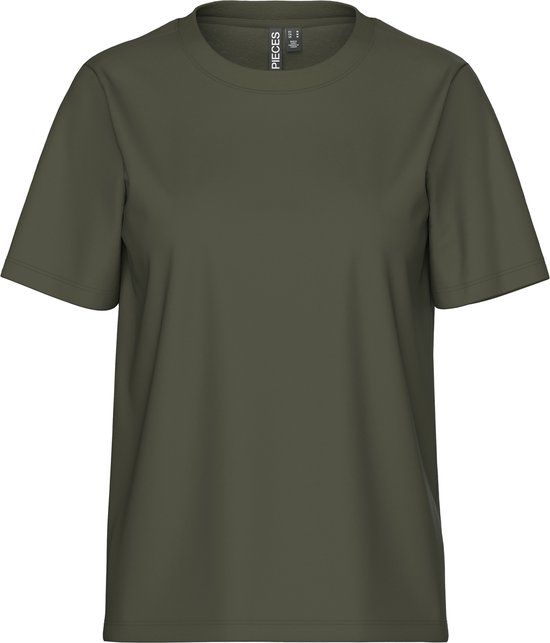 PIECES - Ria Solid T-shirt - Forest Night - Dames - S