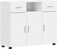 vidaXL Houten Kast Wit Bewerkt hout