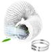 Tuyau d'évacuation sèche-linge - Tuyau flexible en aluminium - Ø 100 mm - 3 m - Blanc