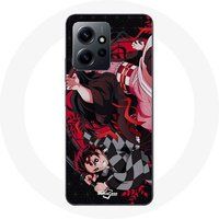 Maniacase Case voor Xiaomi Redmi Note 12 4G Demon Slayer Tanjiro Nezuko Attack Combat