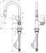 HansGrohe AXOR Montreux ééngreeps keukenmengkraan 180 met uittrekbare handdouche Brushed Brass