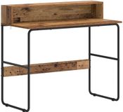 vidaXL Bureau met opslag Oud hout 100 x 50 x 91 cm