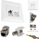 Kathrein ESN 300 Netwerkdoos Inbouw (in muur) Inzet met centraalstuk en frame CAT 6A Zuiver wit (RAL 9010)